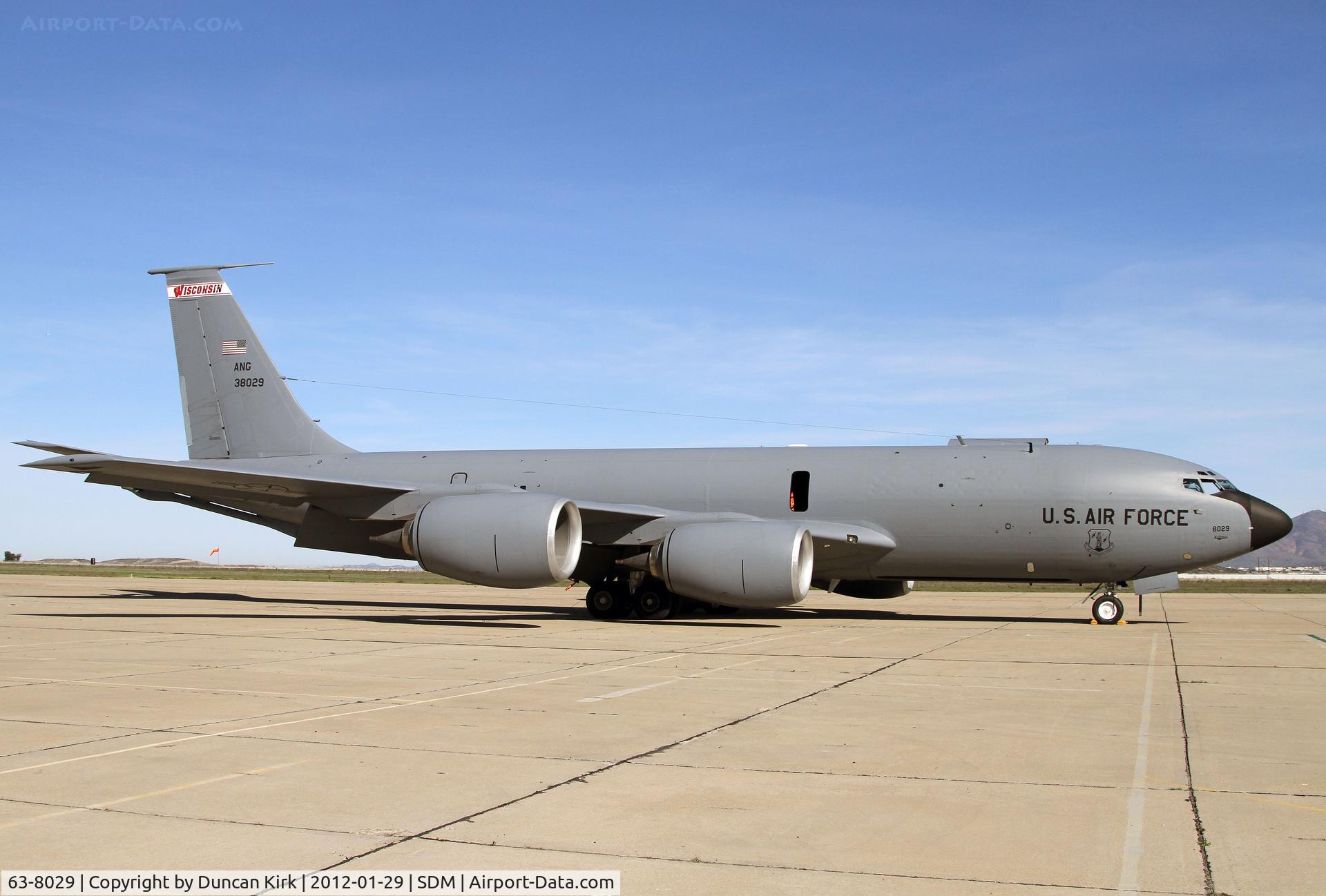 63-8029, 1963 Boeing KC-135R Stratotanker C/N 18646, On a sortie away from the frozen tundra of Wisconsin