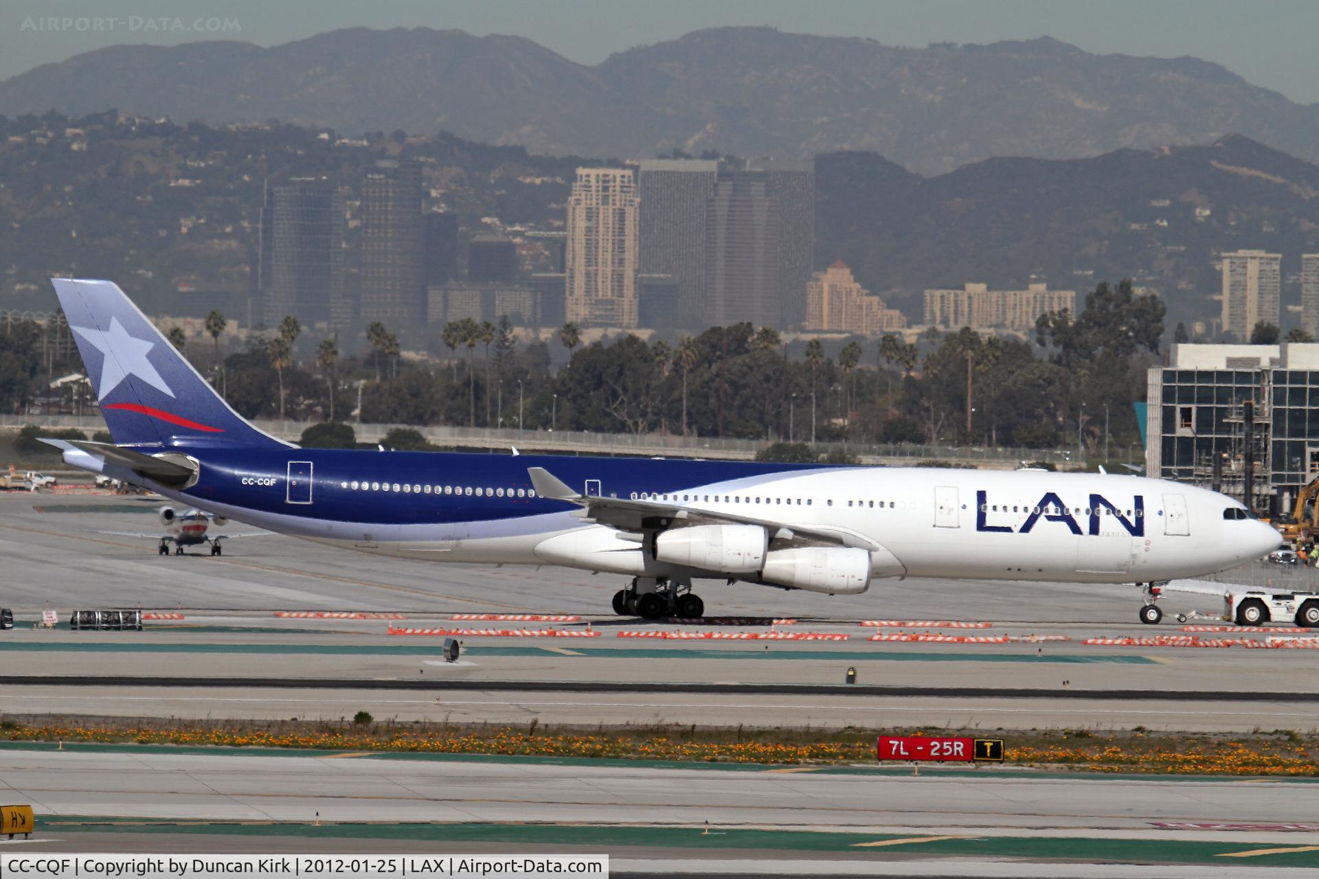 CC-CQF, 2001 Airbus A340-313X C/N 442, Shot from Telegraph Hill
