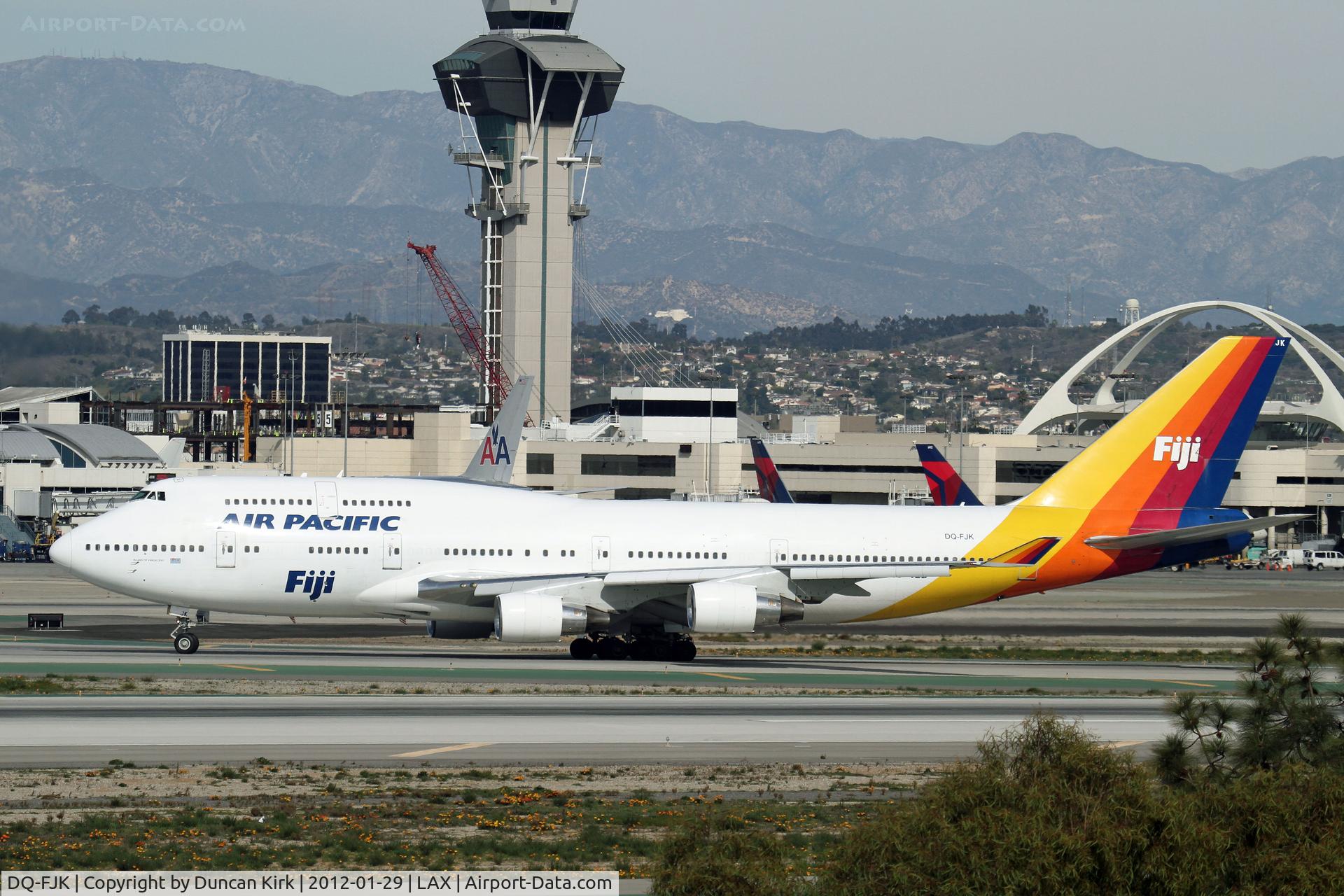 DQ-FJK, 1989 Boeing 747-412 C/N 24064, Just landed at LAX
