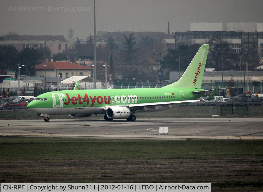CN-RPF, 2007 Boeing 737-8K5 C/N 34691, New decal only on left side to promote Marrakech...
