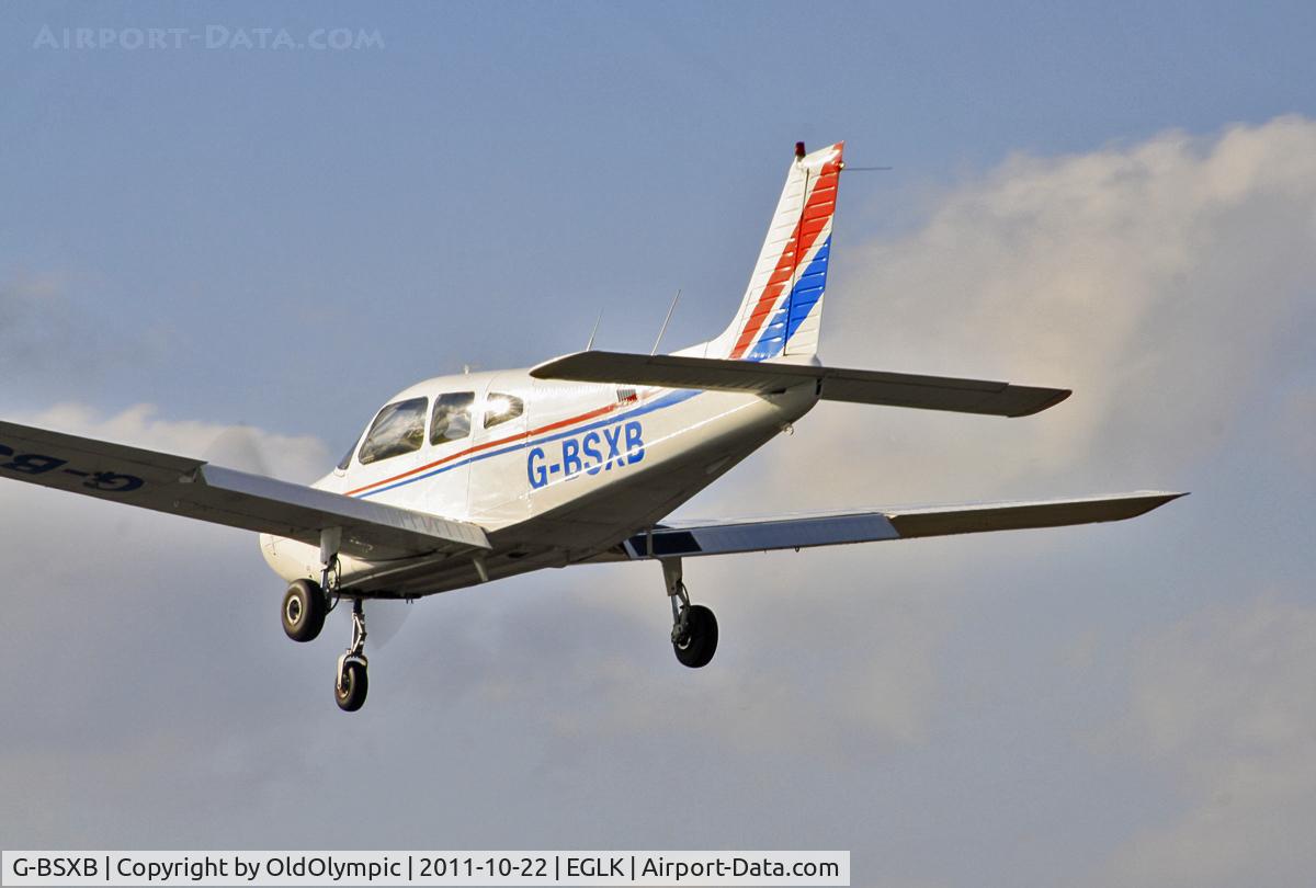 G-BSXB, 1984 Piper PA-28-161 Cherokee Warrior II C/N 28-8416125, Finals RW25