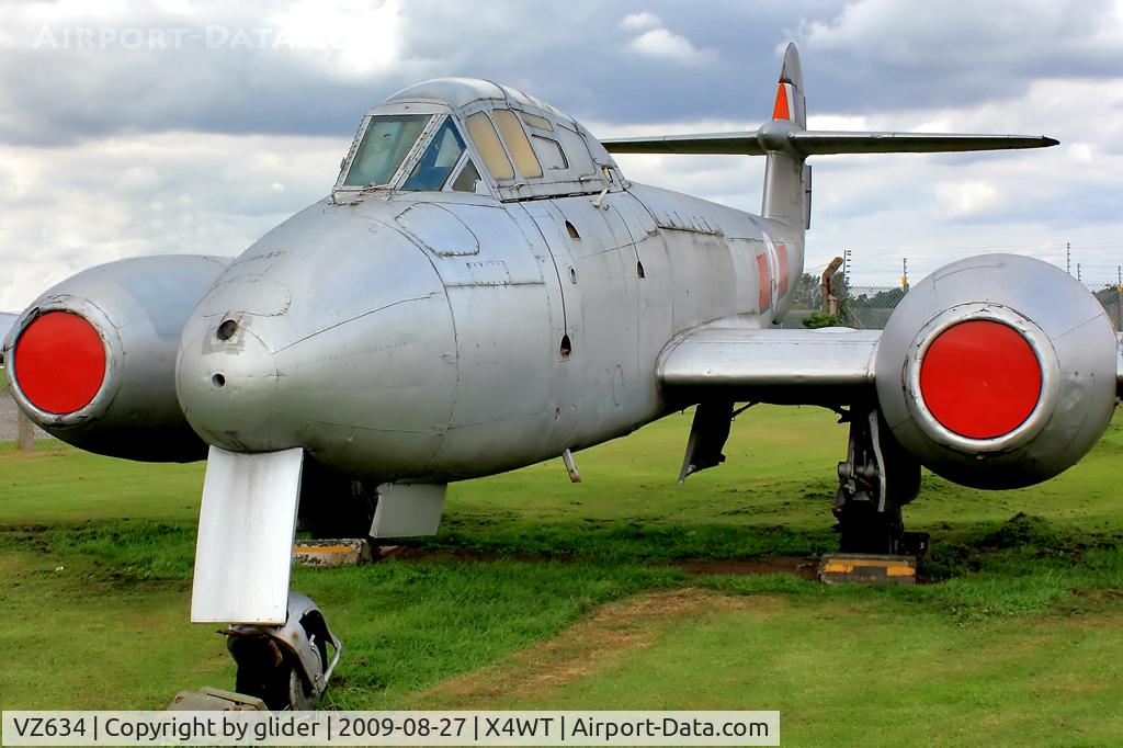 VZ634, Gloster Meteor T.7 C/N Not found VZ634, Spent a lot of time a long time ago watching them and the F8's at RAF Leuchars my local RAF base.