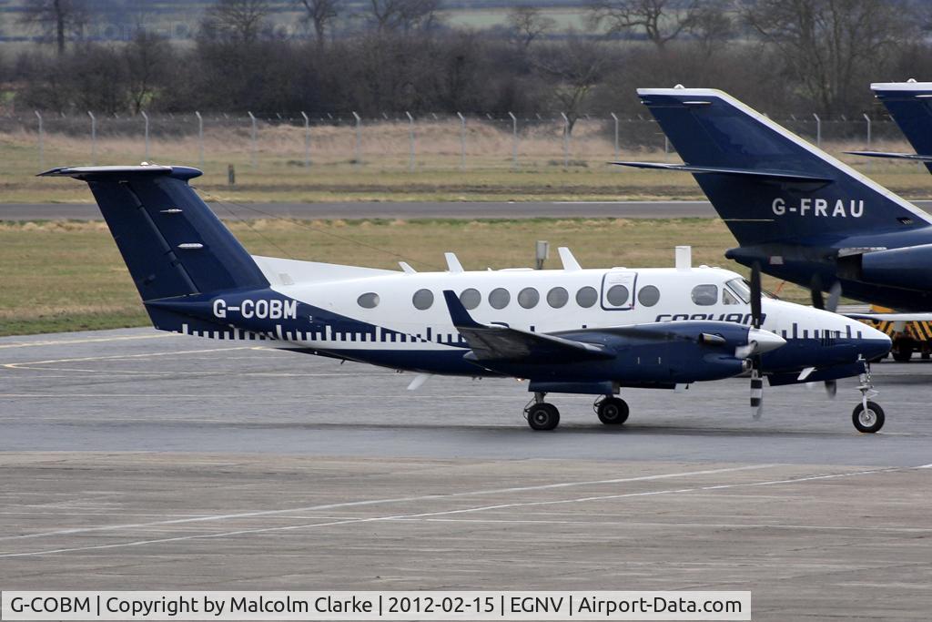 G-COBM, 1994 Beech Super King Air 350 C/N FL-124, Beech Super King Air 350 at Durham Tees Valley Airport, February 2012.