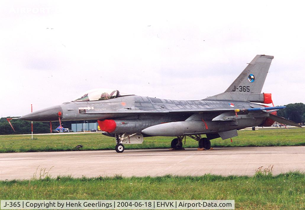 J-365, 1984 Fokker F-16AM Fighting Falcon C/N 6D-122, Dutch AF Open House Volkel , June 2004