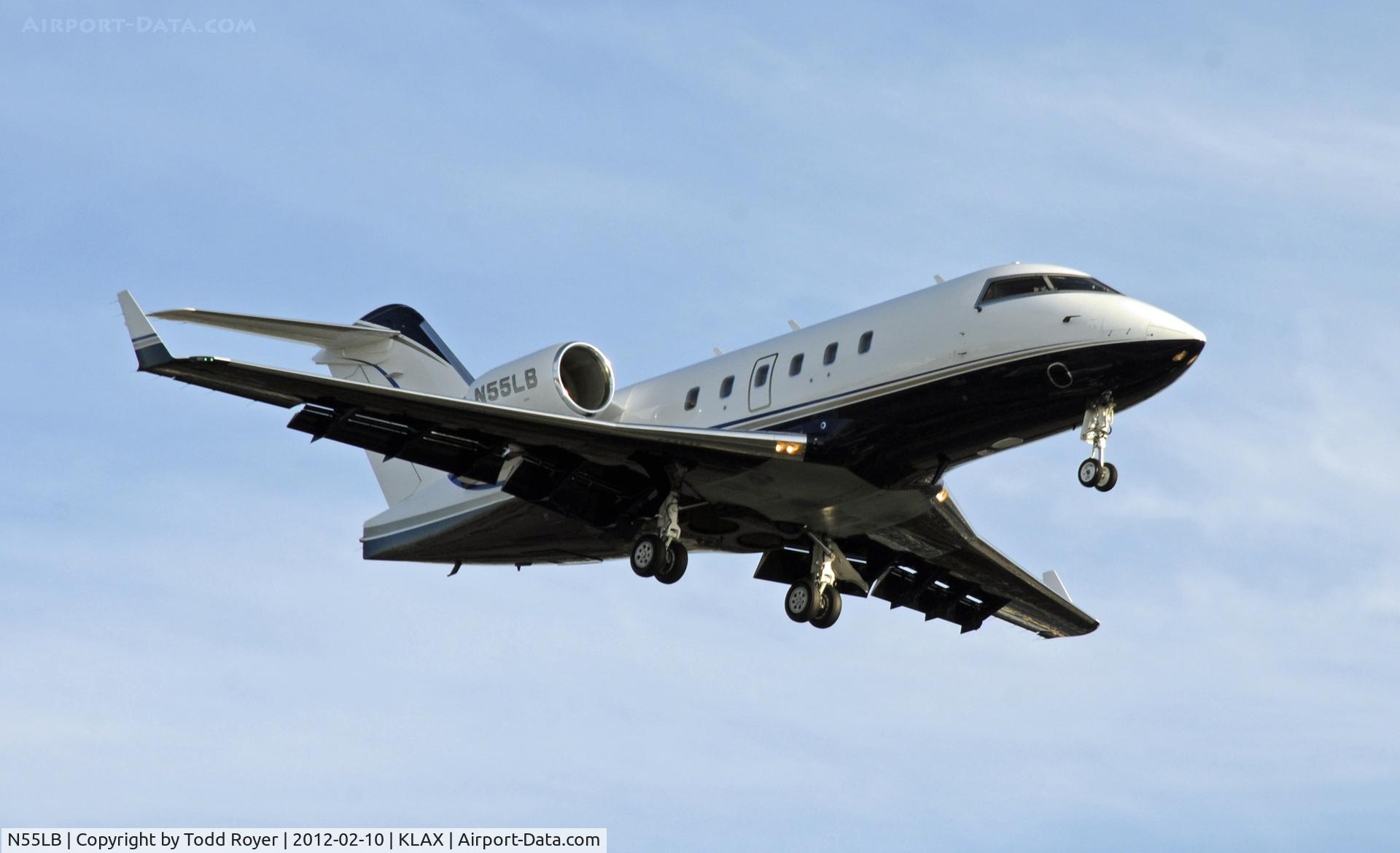 N55LB, 1997 Canadair Challenger 604 (CL-600-2B16) C/N 5324, Arriving on 24R