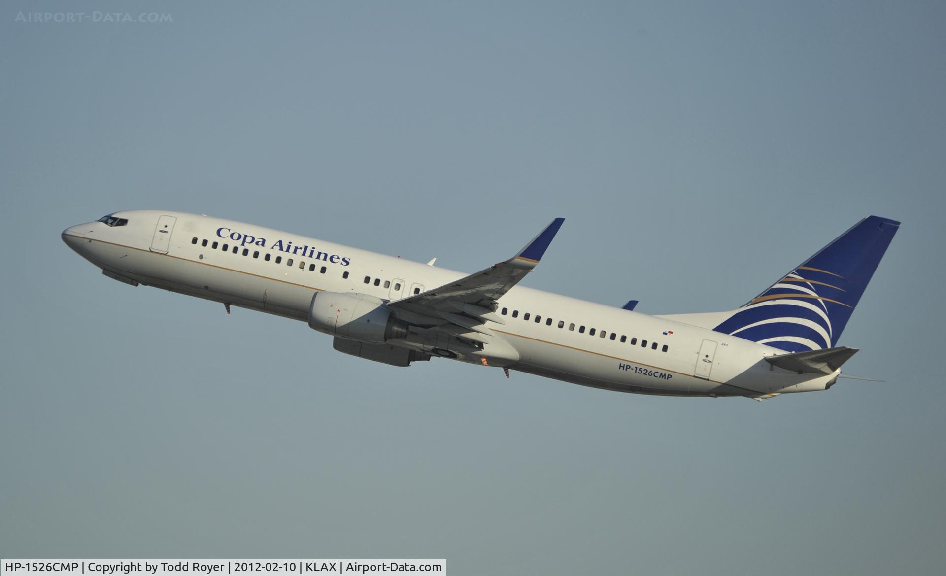 HP-1526CMP, 2005 Boeing 737-8V3 C/N 34006, Departing LAX on 25R