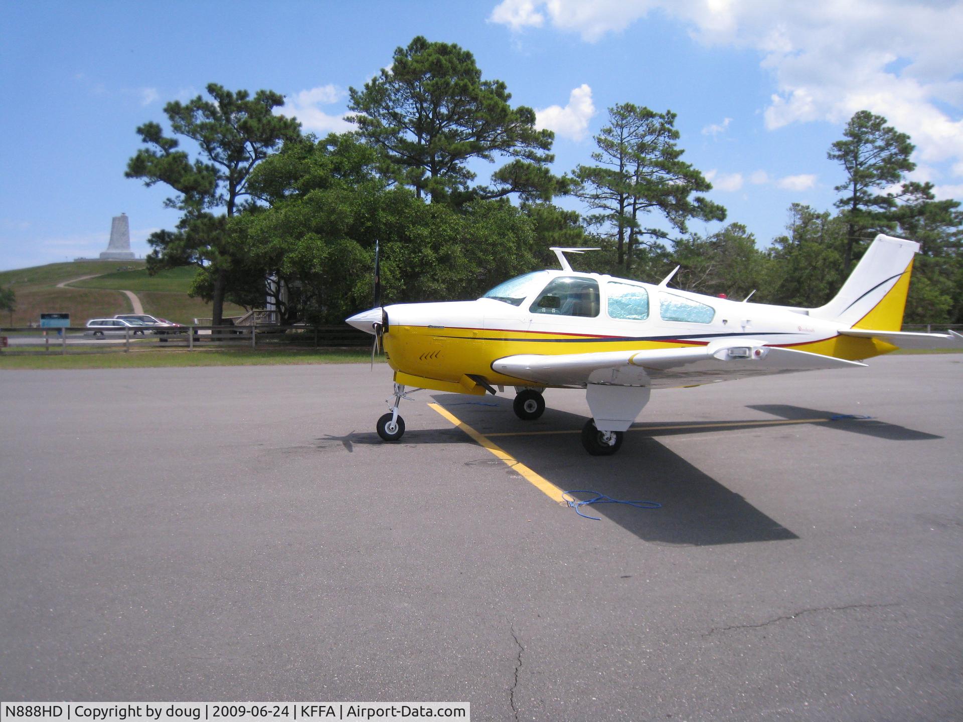N888HD, 1977 Beech F33A Bonanza C/N CE-748, Kill devil hills,First flight North Carolina