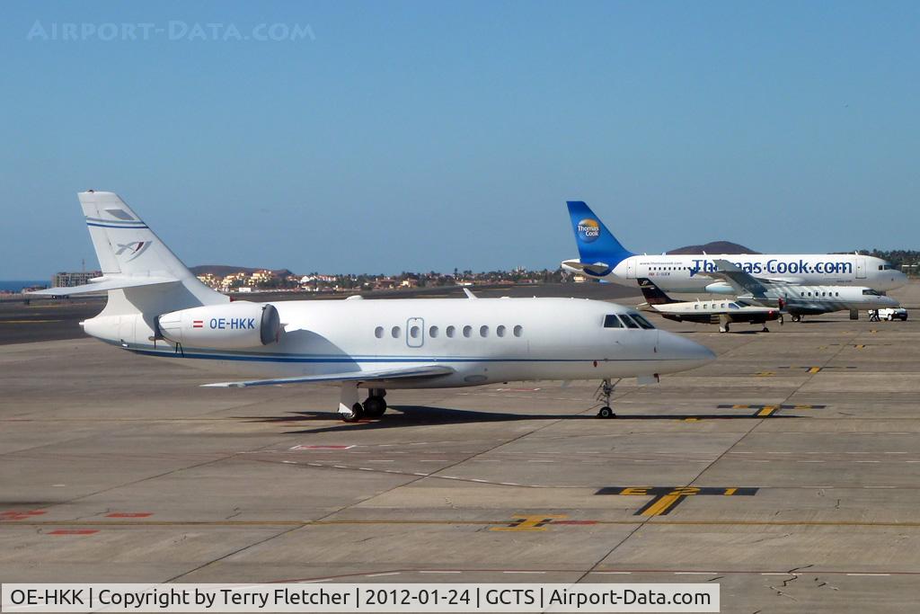 OE-HKK, 2003 Dassault Falcon 2000EX C/N 10, 2003 Dassault Falcon 2000EX, c/n: 10 on Tenerife South apron