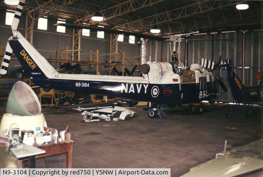 N9-3104, 1965 Bell UH-1C Iroquois C/N 3104, Photograph by Edwin van Opstal with permission. Scanned from a color print. The last flying RAN Huey, operating with the RAN Historical Flight