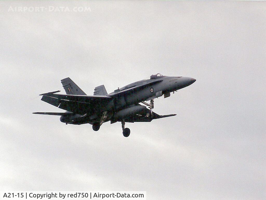 A21-15, McDonnell Douglas F/A-18A Hornet C/N 0361/AF015, Photograph by Edwin van Opstal with permission. Scanned from a color print.