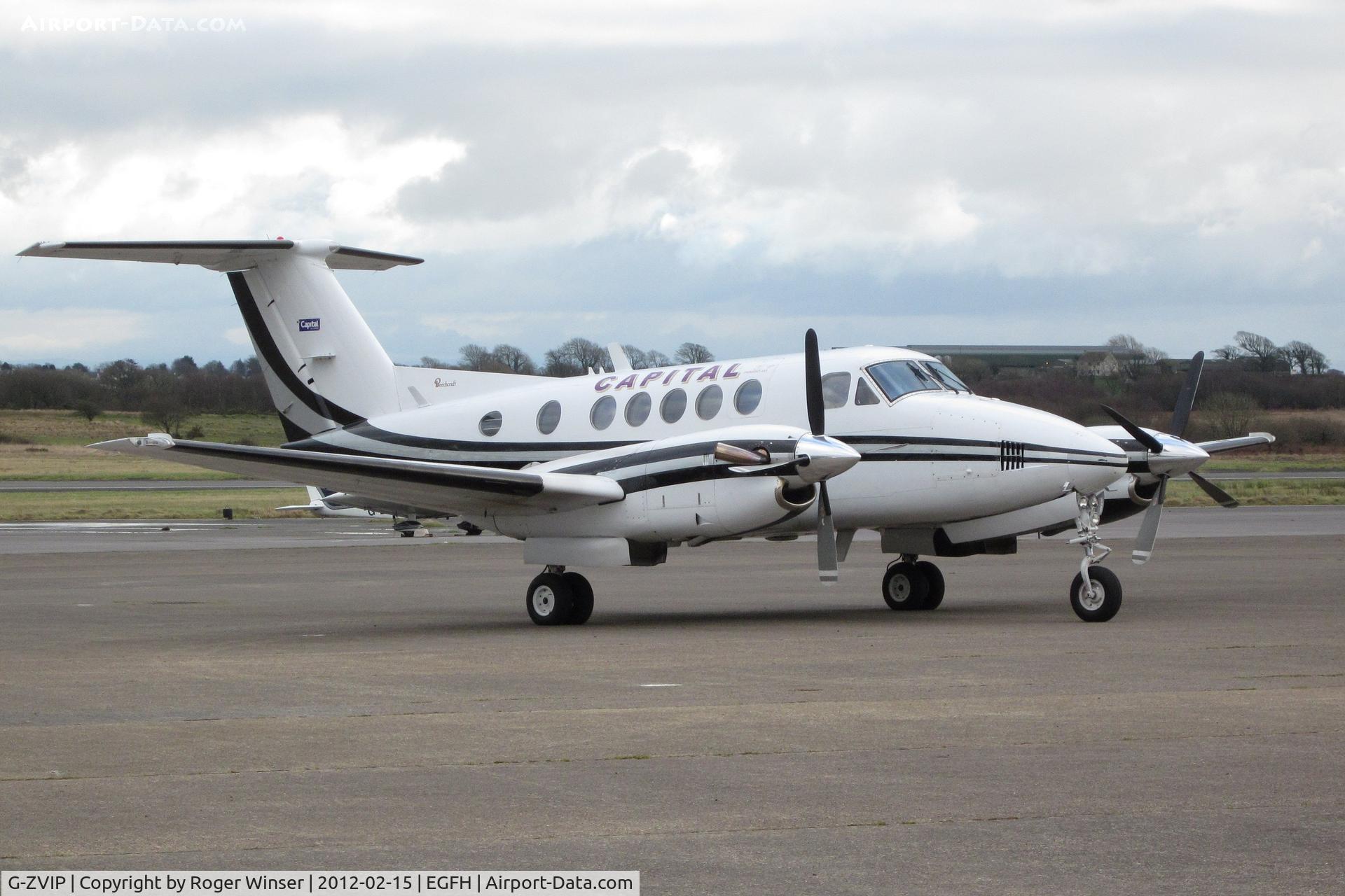 G-ZVIP, 1975 Beech 200 Super King Air C/N BB-108, Brief visit by Capital Air Charter's Super King Air.