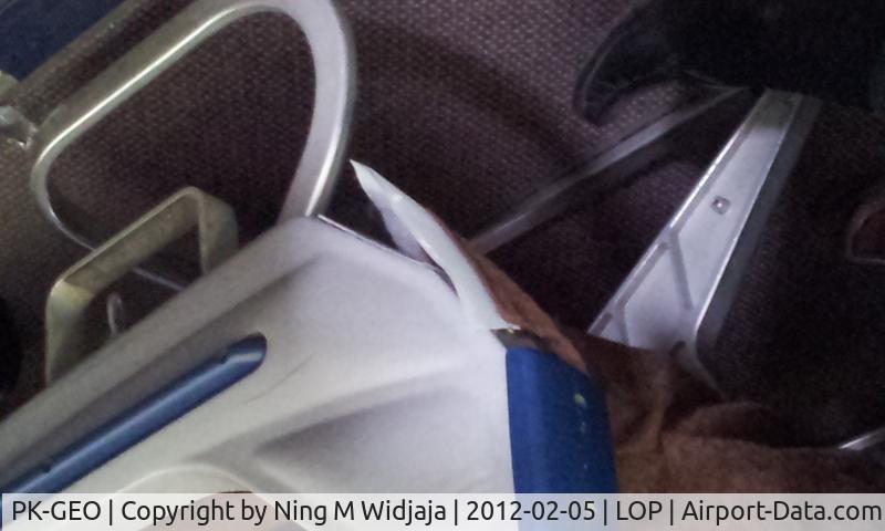 PK-GEO, 2001 Boeing 737-8AS C/N 29930, broken seat parts