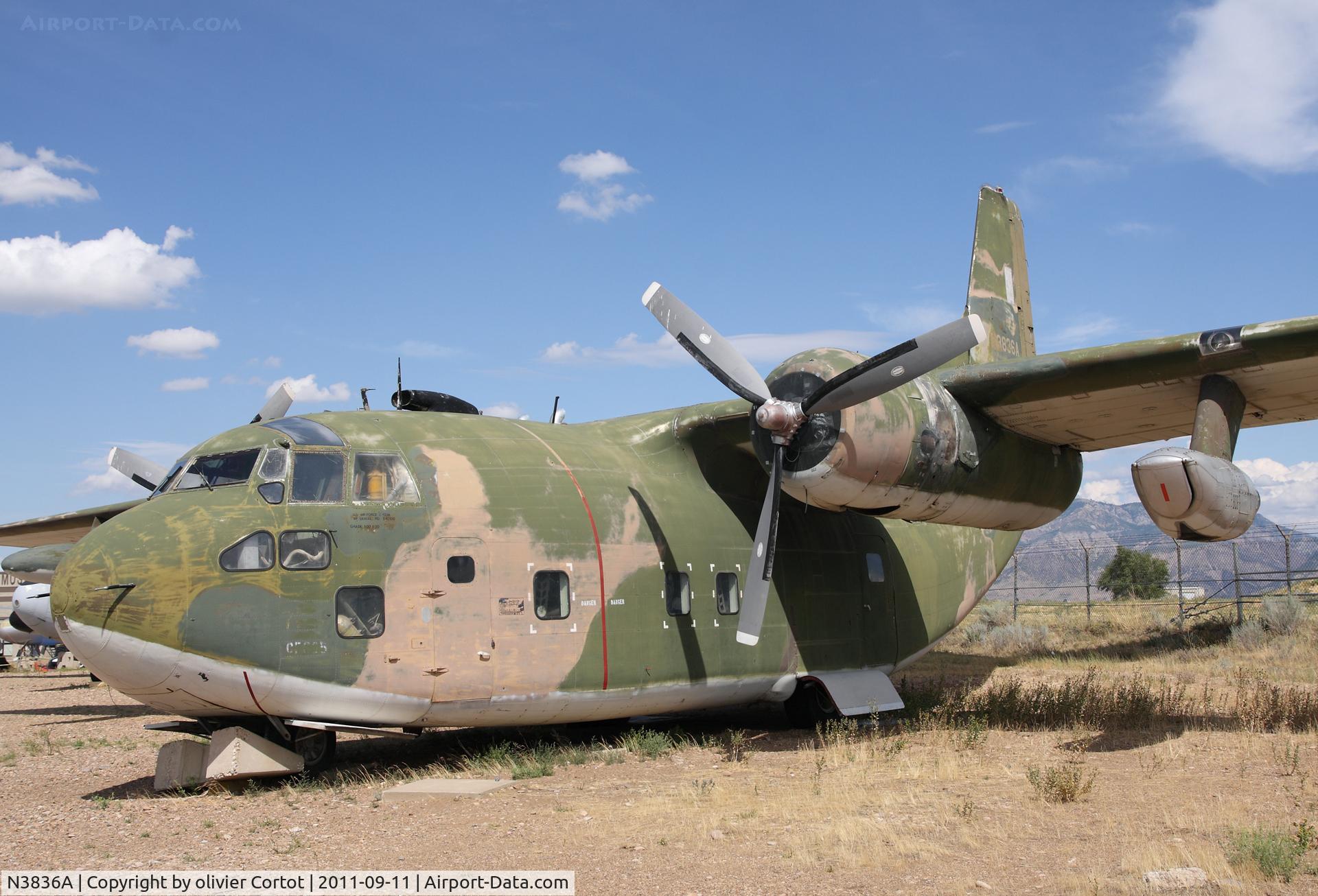 N3836A, 1955 Fairchild C-123K Provider C/N 20059, Now preserved at the Hill AFB museum, UT