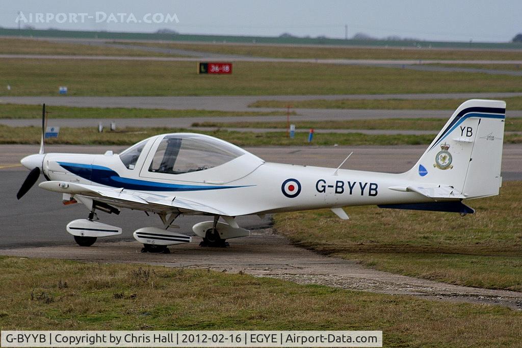 G-BYYB, 2001 Grob G-115E Tutor T1 C/N 82184/E, at the Defence Elementary Flying Training School (DEFTS), RAF Barkston Heath