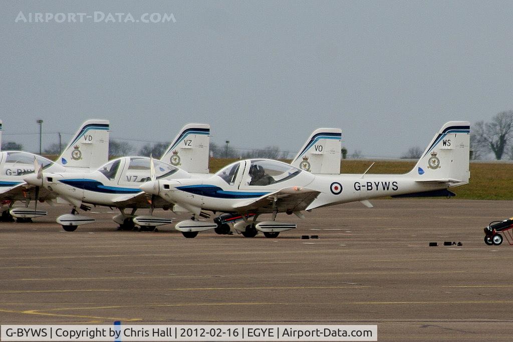 G-BYWS, 2000 Grob G-115E Tutor T1 C/N 82153/E, at the Defence Elementary Flying Training School (DEFTS), RAF Barkston Heath