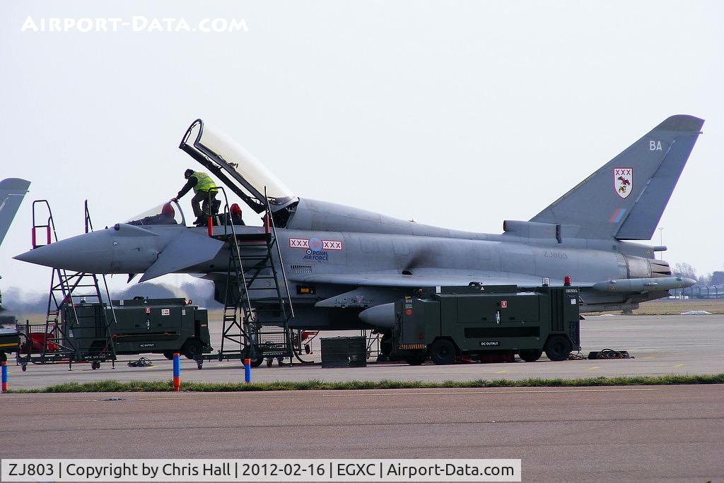 ZJ803, 2003 Eurofighter EF-2000 Typhoon T3 C/N 0013/BT004, 29(R)Sqn,  Operational Conversion Unit (OCU) for the Eurofighter Typhoon