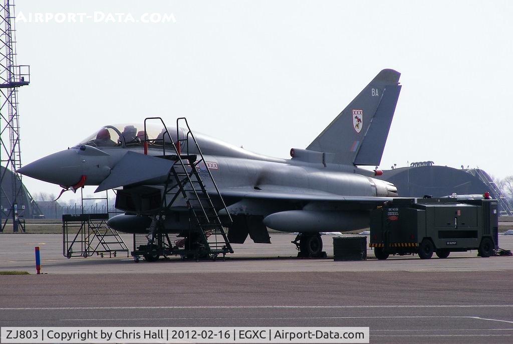 ZJ803, 2003 Eurofighter EF-2000 Typhoon T3 C/N 0013/BT004, 29(R)Sqn, Operational Conversion Unit (OCU) for the Eurofighter Typhoon