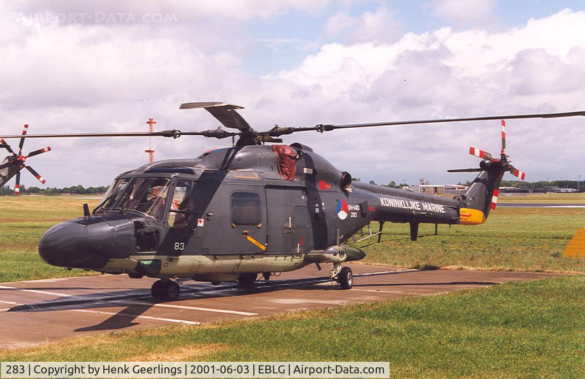 283, Westland SH-14D Lynx C/N 219, Heli Meet Bierset 2001