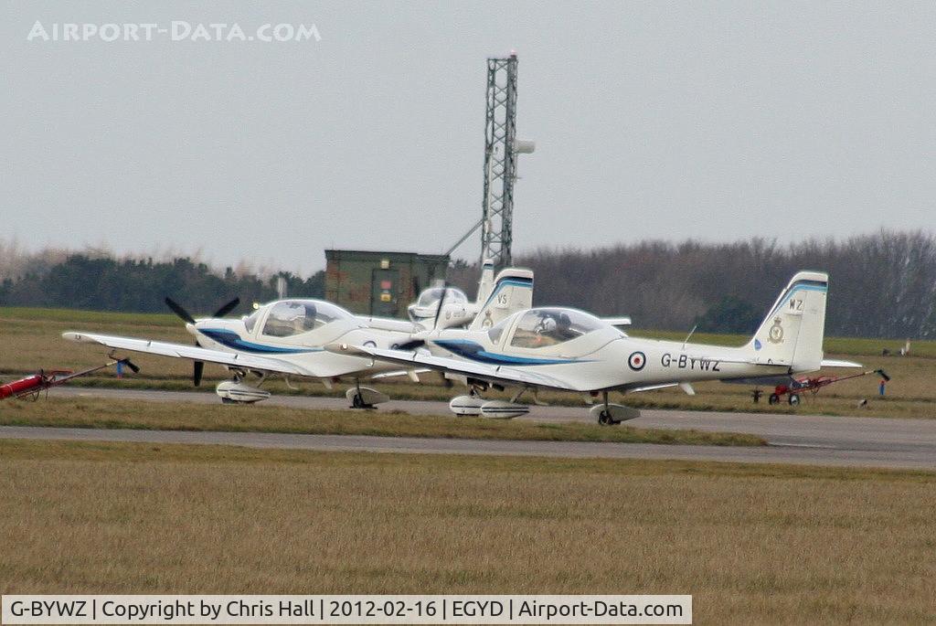 G-BYWZ, 2001 Grob G-115E Tutor T1 C/N 82160/E, 16(R) Sqn of the Elementary Flying Training School based at RAF Cranwell