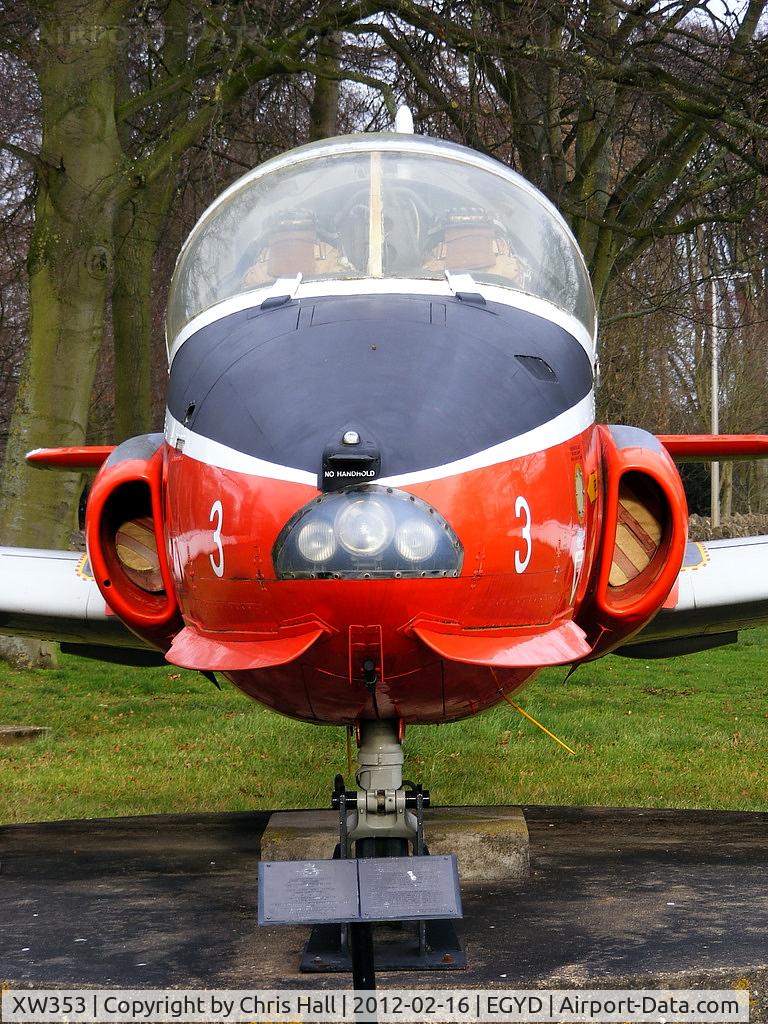 XW353, 1971 BAC 84 Jet Provost T.5A C/N EEP/JP/1003, RAF Cranwell gate guard