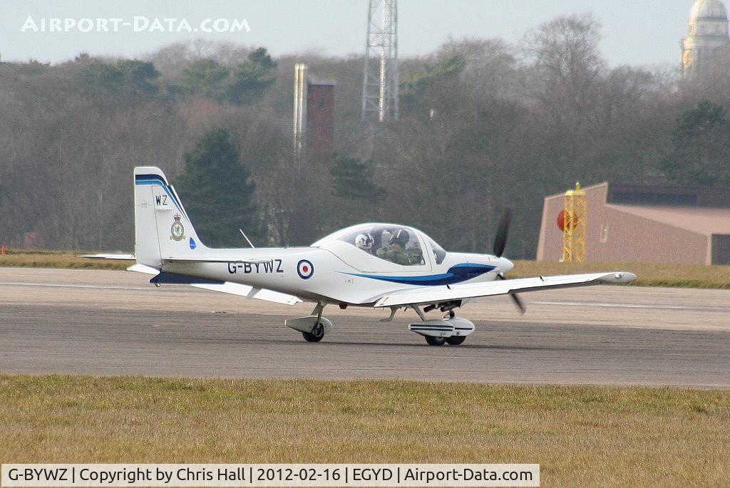 G-BYWZ, 2001 Grob G-115E Tutor T1 C/N 82160/E, 16(R) Sqn of the Elementary Flying Training School based at RAF Cranwell