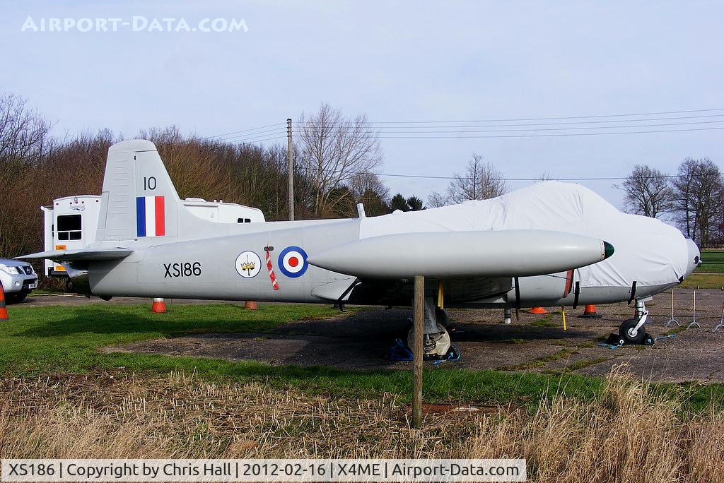 XS186, 1964 BAC 84 Jet Provost T.4 C/N PAC/W/22179, preserved at the Metheringham Airfield Visitor Centre