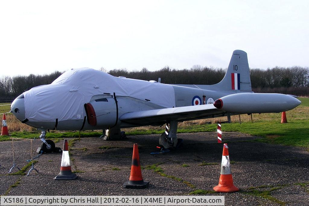 XS186, 1964 BAC 84 Jet Provost T.4 C/N PAC/W/22179, preserved at the Metheringham Airfield Visitor Centre