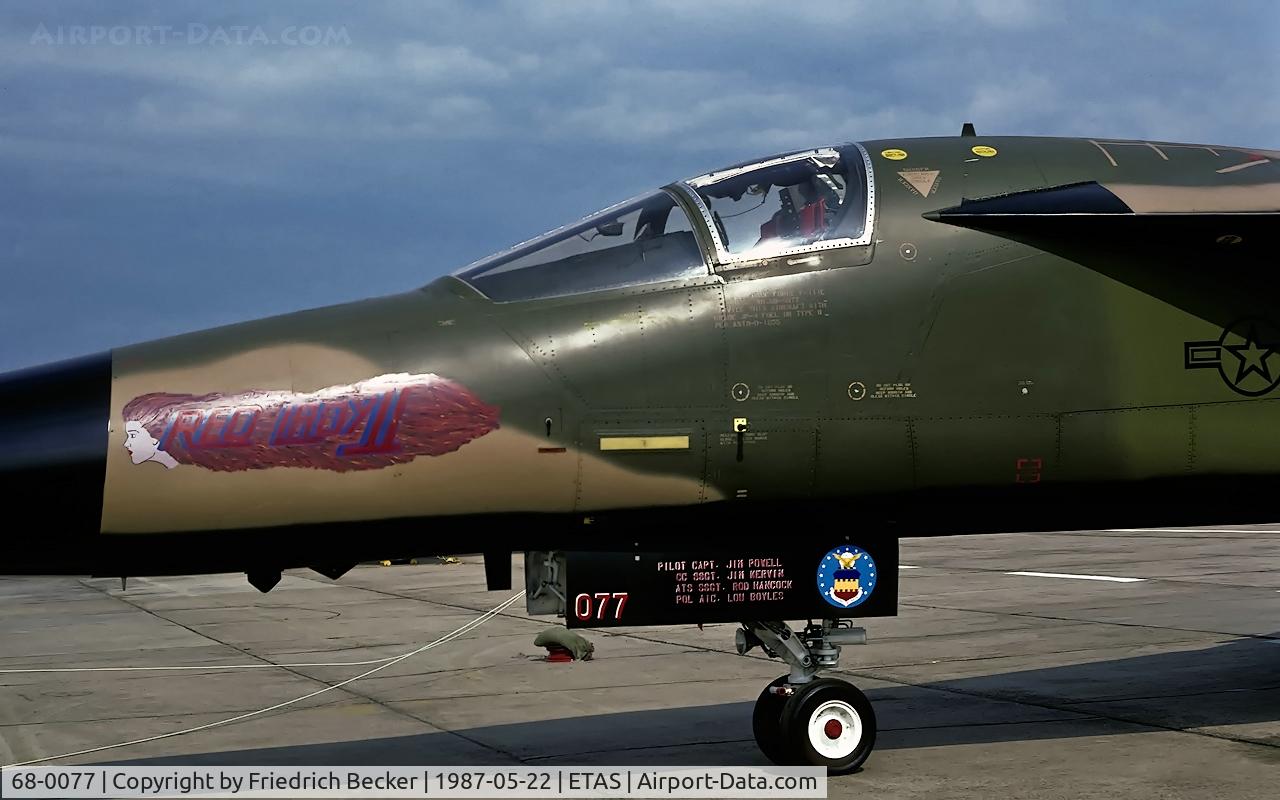 68-0077, 1968 General Dynamics F-111E Aardvark C/N A1-246, static display
