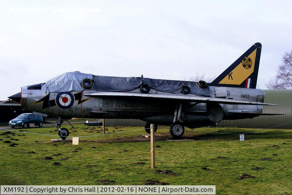 XM192, 1961 English Electric Lightning F.1A C/N 95090, former 111Sqn and ex RAF Wattisham gate guard preserved at the Thorpe Camp Visitors Centre