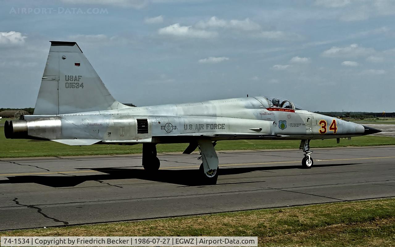 74-1534, 1974 Northrop F-5E Tiger II C/N R.1192, taxying back to the flightline