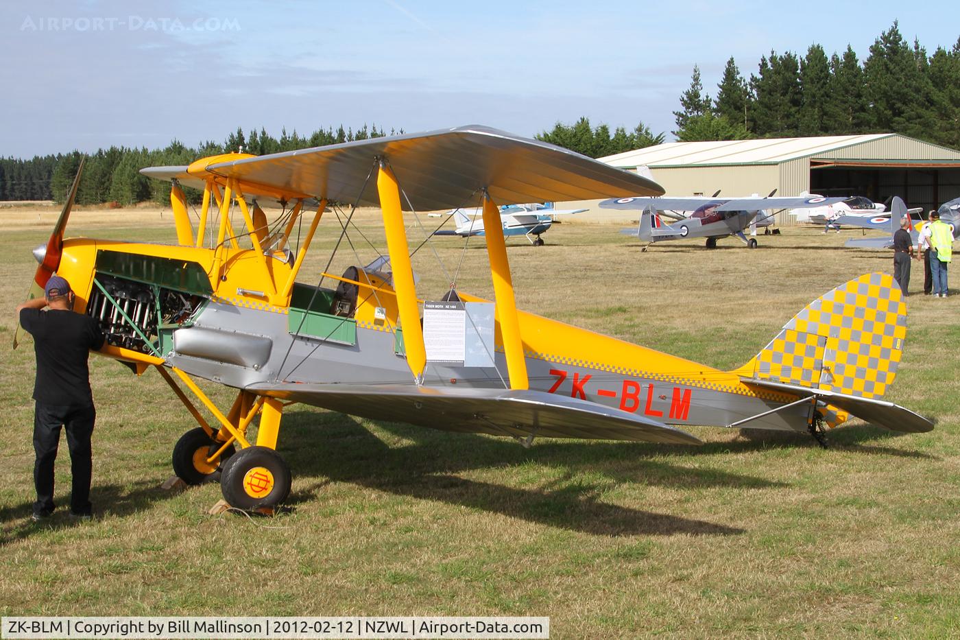 ZK-BLM, 1944 De Havilland New Zealand DH-82A Tiger Moth C/N DHNZ164, checking the engine is still there !