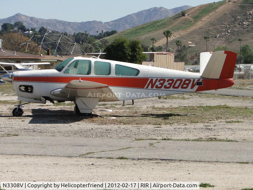 N3308V, 1947 Beech 35 Bonanza C/N D-767, Parked on the north east side