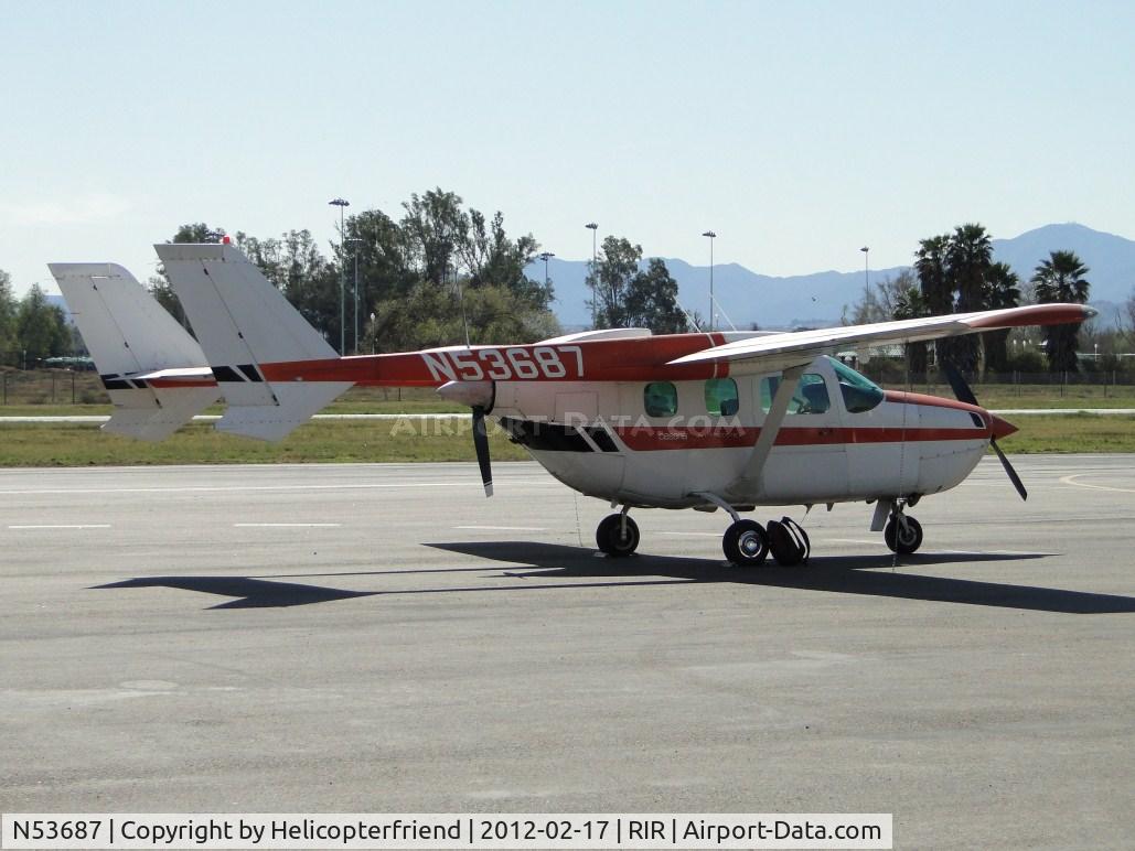 N53687, 1977 Cessna 337G Super Skymaster C/N 33701784, Tied down and Parked