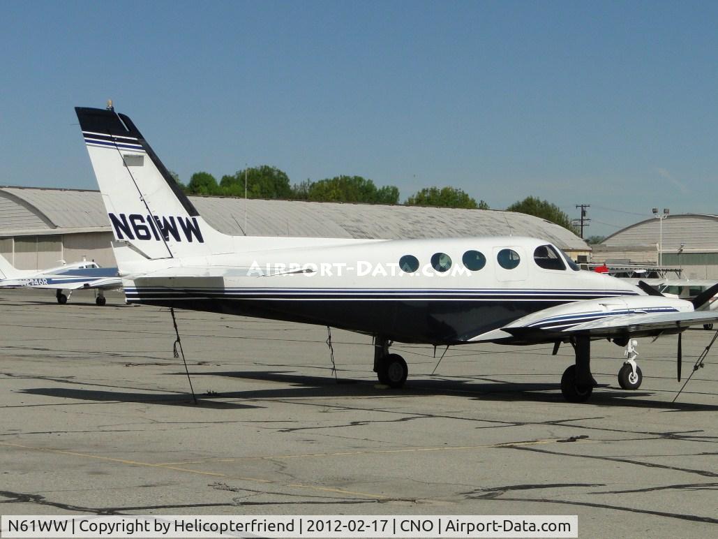 N61WW, 1973 Cessna 340 C/N 340-0203, Tied down and parked