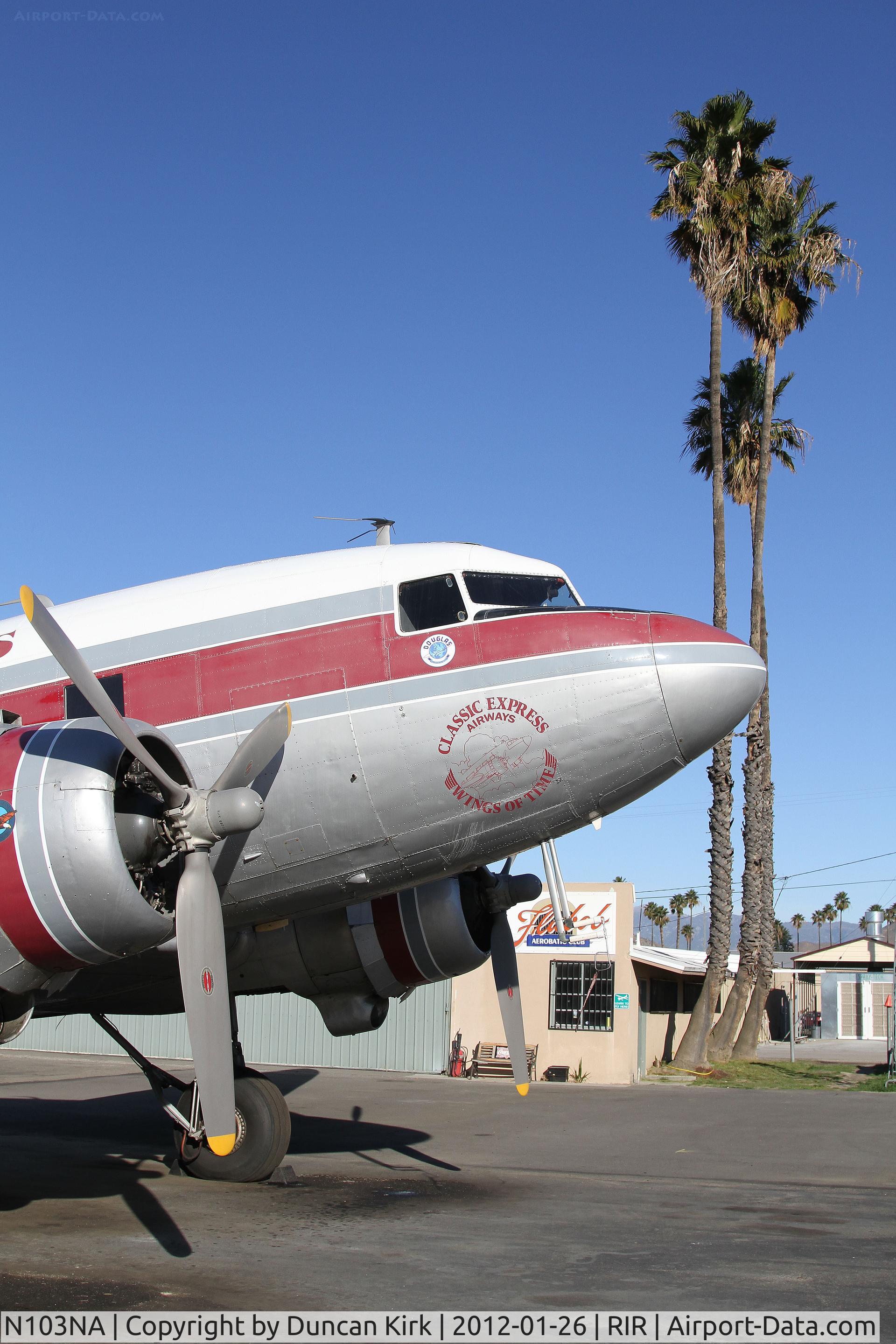 N103NA, 1945 Douglas DC-3C-S1C3G (C-47B) C/N 16821, A DC-3 nose & a palm tree. Pure heaven!!