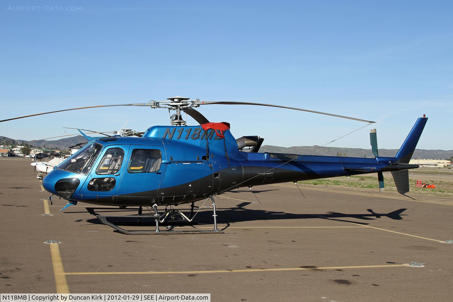 N118MB, 2002 Eurocopter AS-350B-3 Ecureuil Ecureuil C/N 3535, One of many helicopters parked at Gillespie
