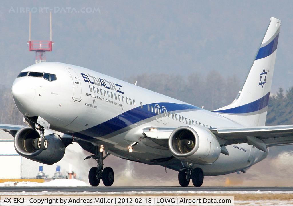 4X-EKJ, 2009 Boeing 737-85P C/N 35486, Takeoff to Tel Aviv.