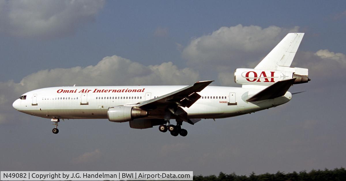 N49082, 1975 McDonnell Douglas DC-10-30 C/N 47927, on  final @ BWI