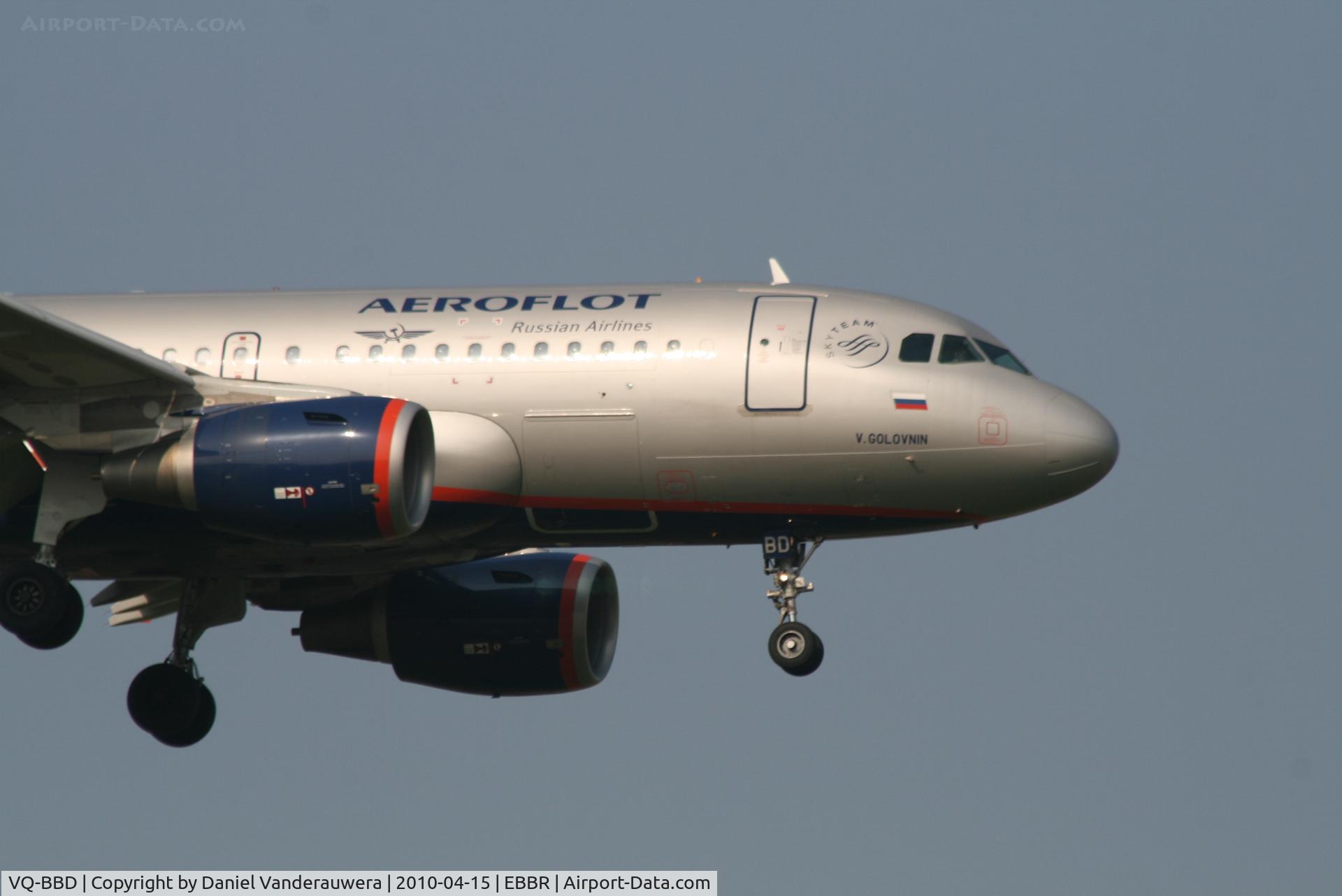 VQ-BBD, 2009 Airbus A319-111 C/N 3838, Arrival of flight SU235 to RWY 02