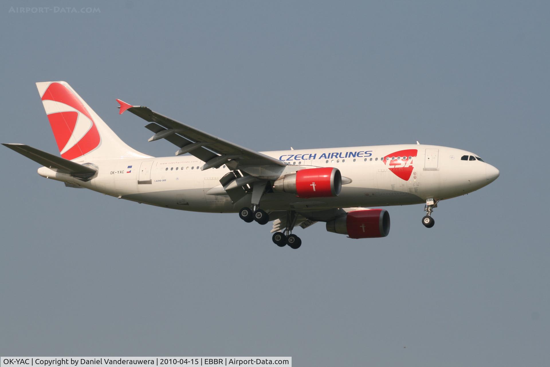 OK-YAC, 1992 Airbus A310-325/ET C/N 672, Arrival of flight to RWY 02