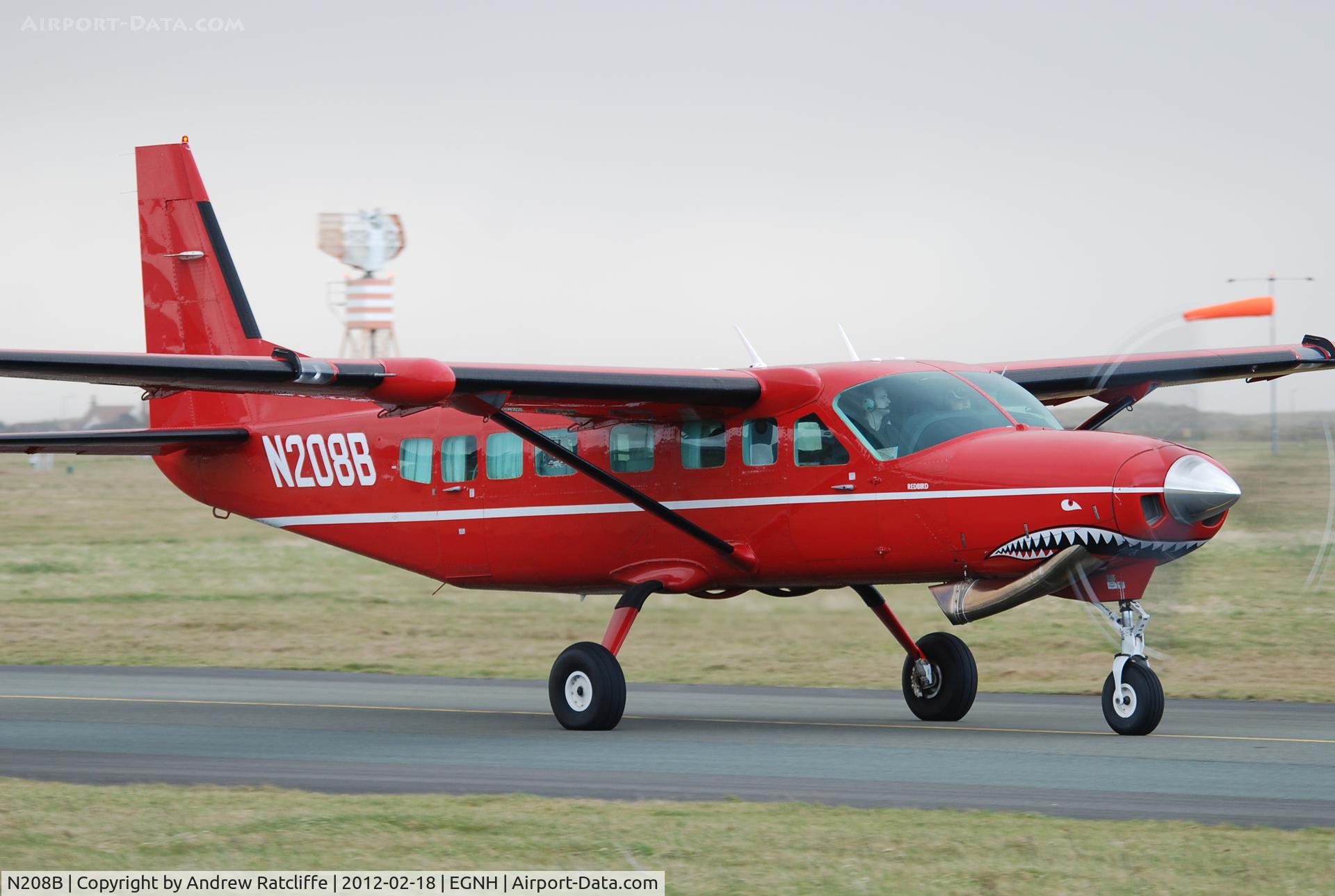 N208B, 2003 Cessna 208B Grand Caravan C/N 208B1023, Arriving at Blackpool for a very briedf stay