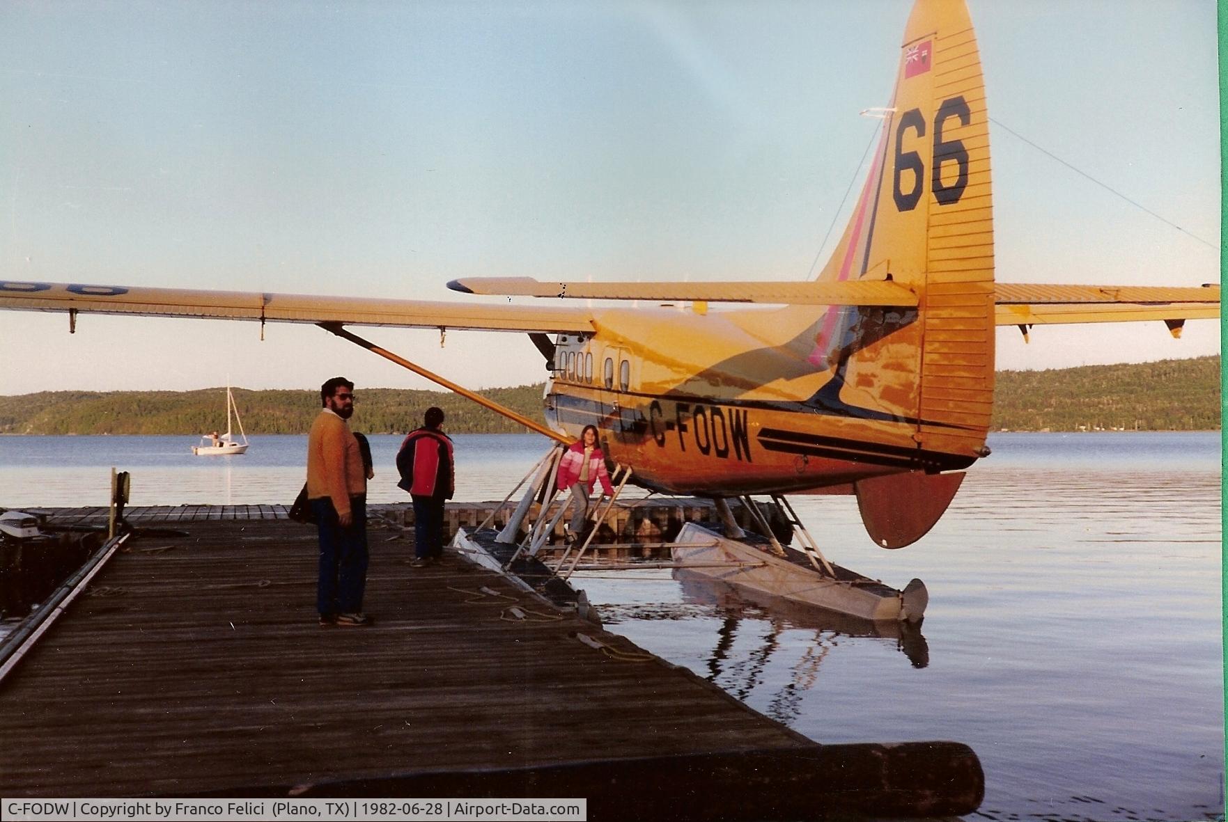 C-FODW, 1961 De Havilland Canada DHC-3 Otter C/N 403, This was taken on the Summer/1982 perhaps on the Wawa ? lakeshore

I wonder if this is the plane and  if anyone has a more recent picture.