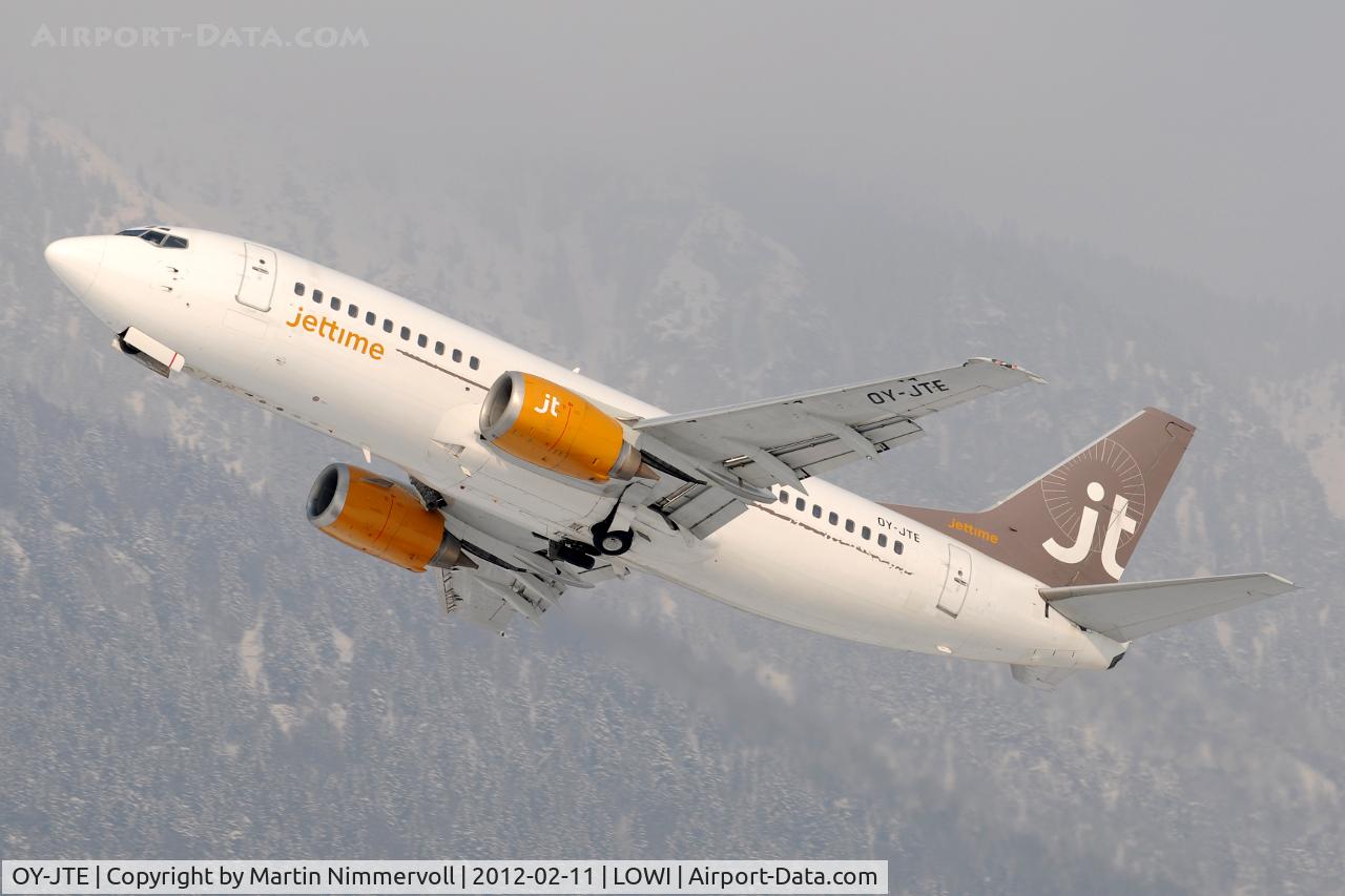 OY-JTE, 1995 Boeing 737-3L9 C/N 27834, Jettime