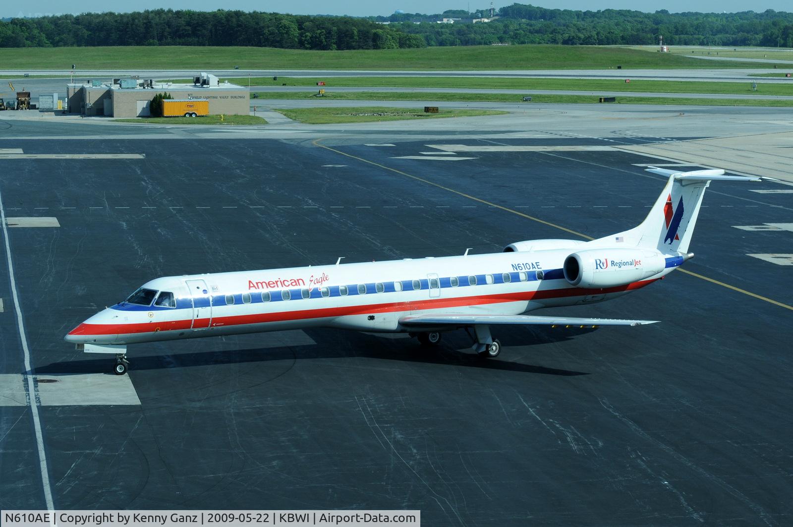N610AE, 1998 Embraer ERJ-145LR (EMB-145LR) C/N 145073, On the ramp
