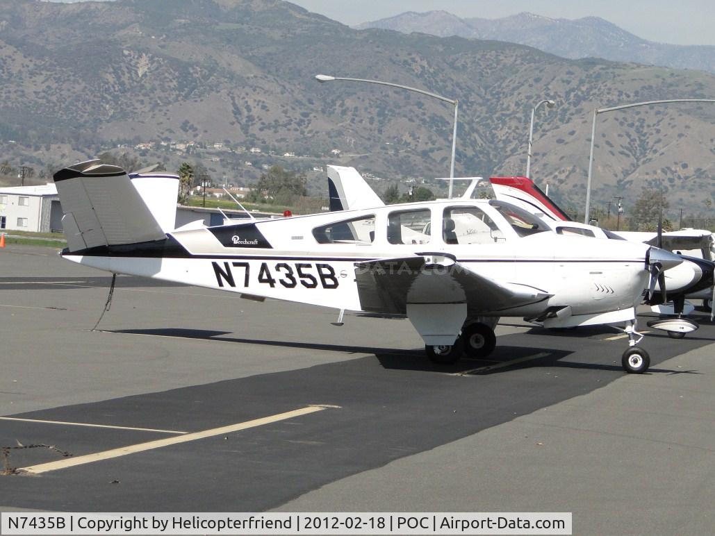 N7435B, 1974 Beech V35B Bonanza C/N D-9593, Parked in transient parking