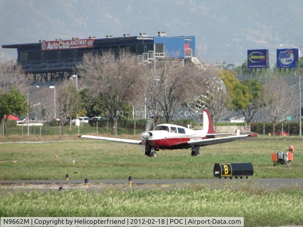 N9662M, 1966 Mooney M20F Executive C/N 670239, Starting take off roll on 26L