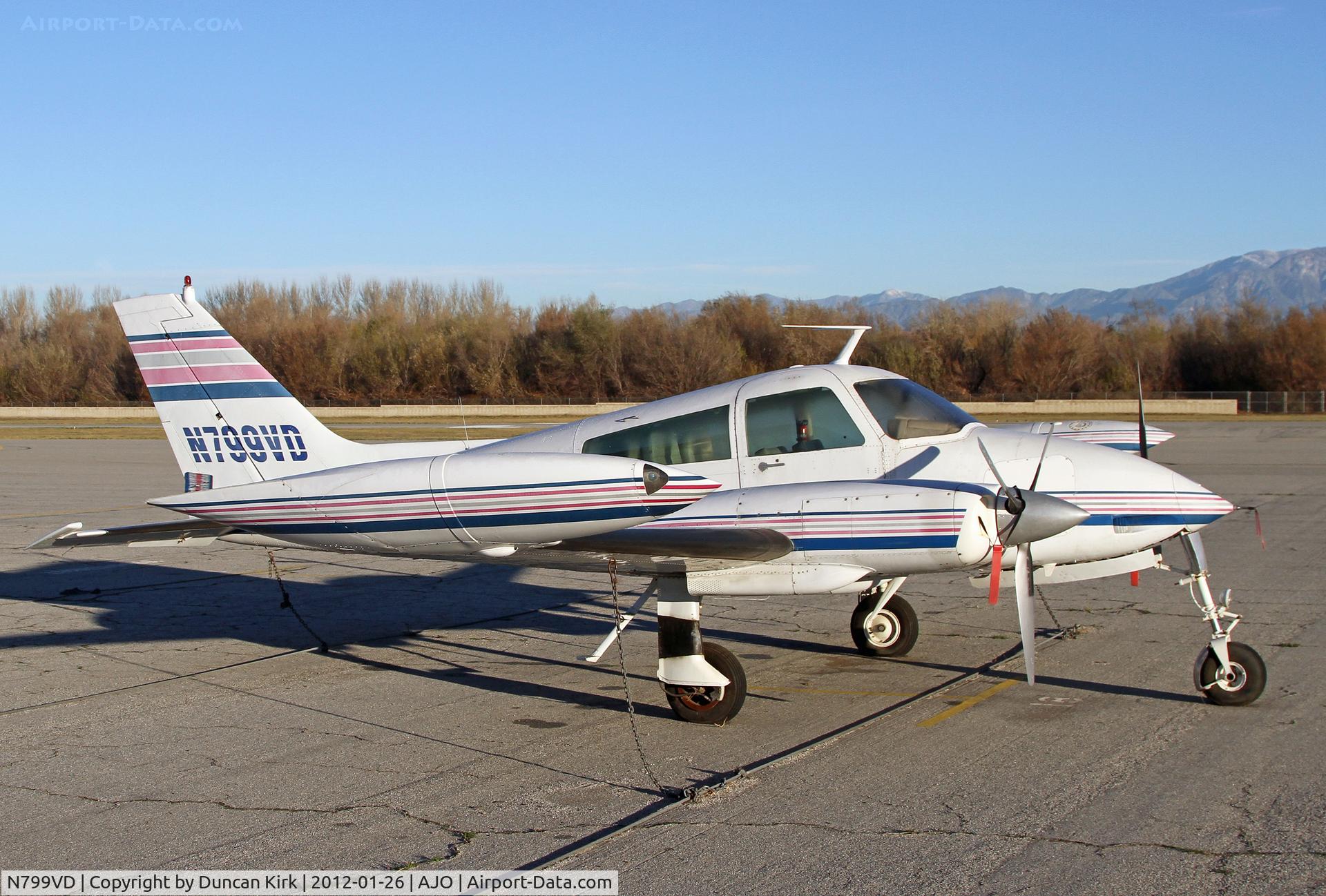 N799VD, 1967 Cessna 310N C/N 310N-0023, Early morning ramp shot at Corona