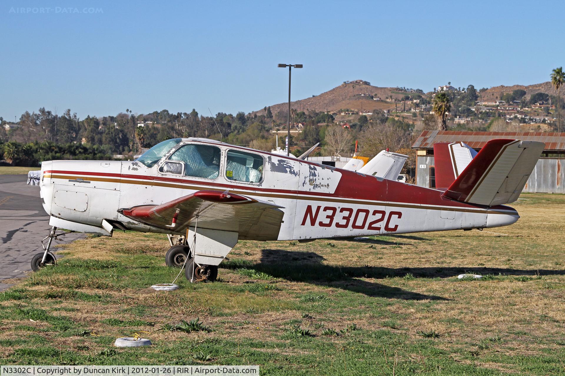 N3302C, 1954 Beech E35 C/N D-3968, This 1954 Bonanza is looking a little sorry