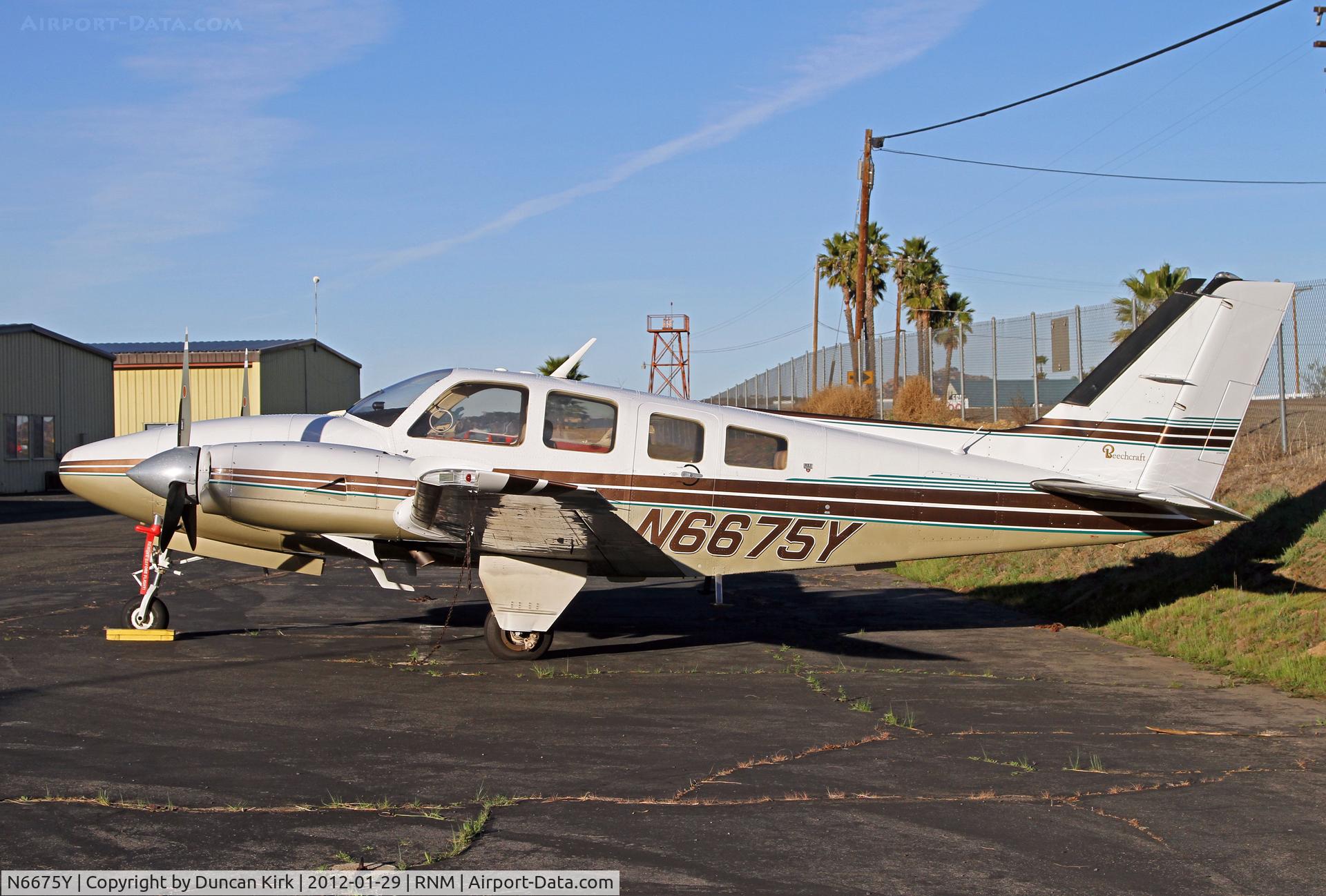 N6675Y, 1980 Beech 58P Baron C/N TJ-254, Morning Baron shot at Ramona
