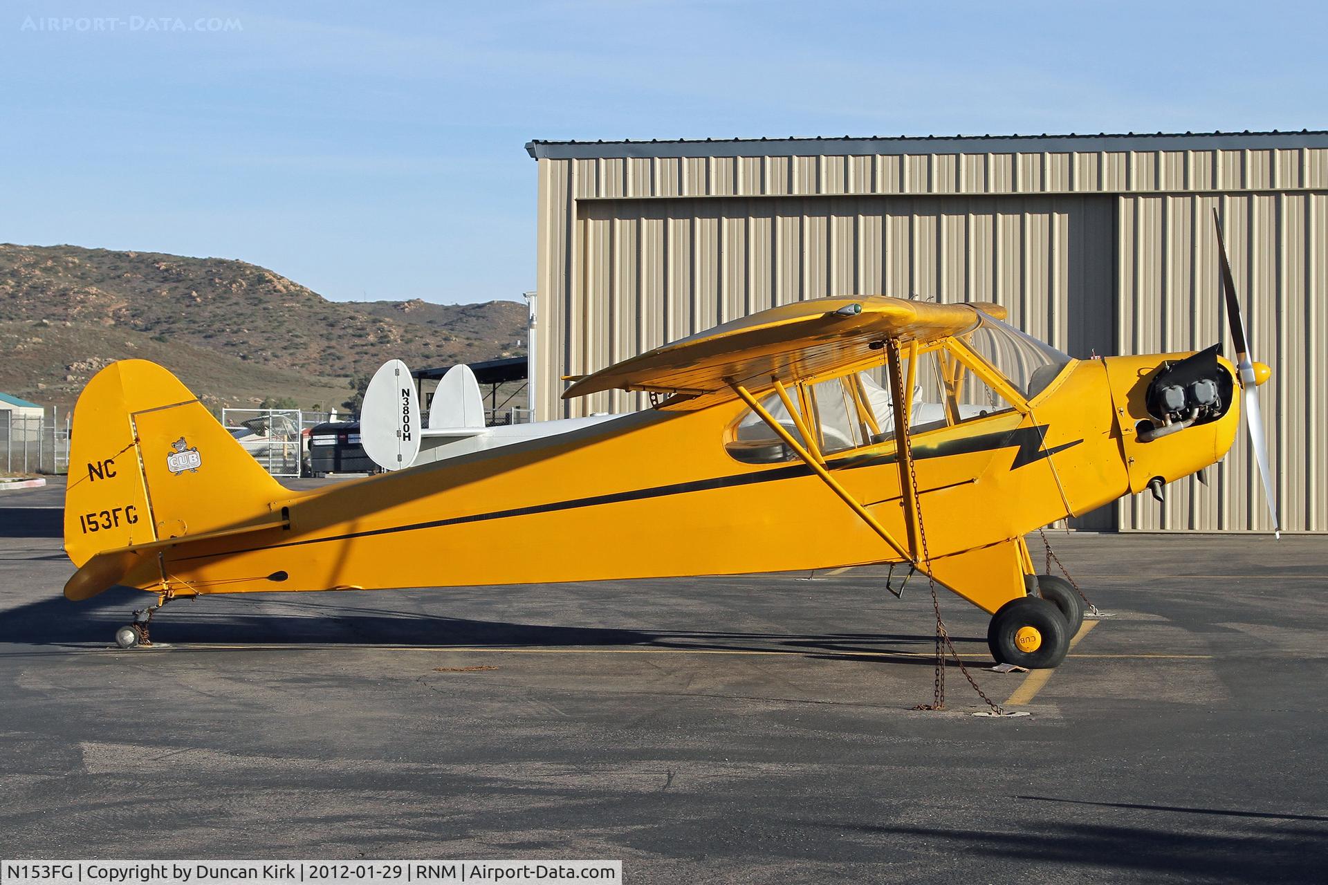 N153FG, 1946 Piper J3C-65 Cub Cub C/N 15287, NC153FG in the morning sun at Ramona, CA